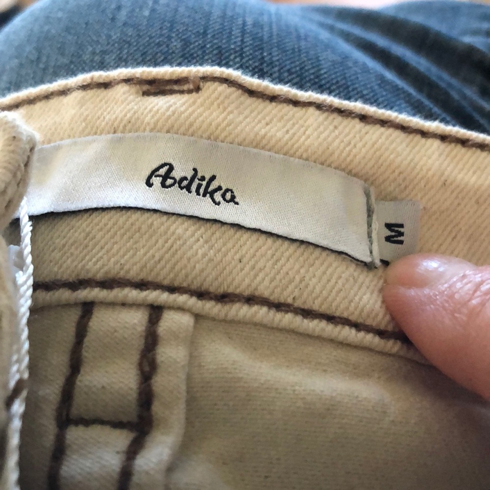 Cream colored button fly NWT adika jeans